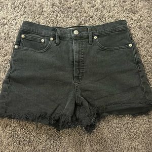 Madewell high rise denim shorts s